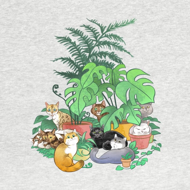 Cats and House Plants by aimeekitty